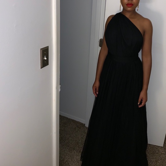 Black Tulle One Shoulder Dress - Formal Wear - Picture 1 of 2